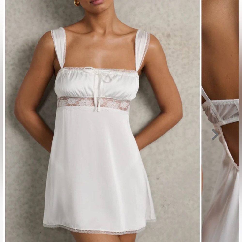 Isabelle Ivory Slip Dress Kat the Label Small